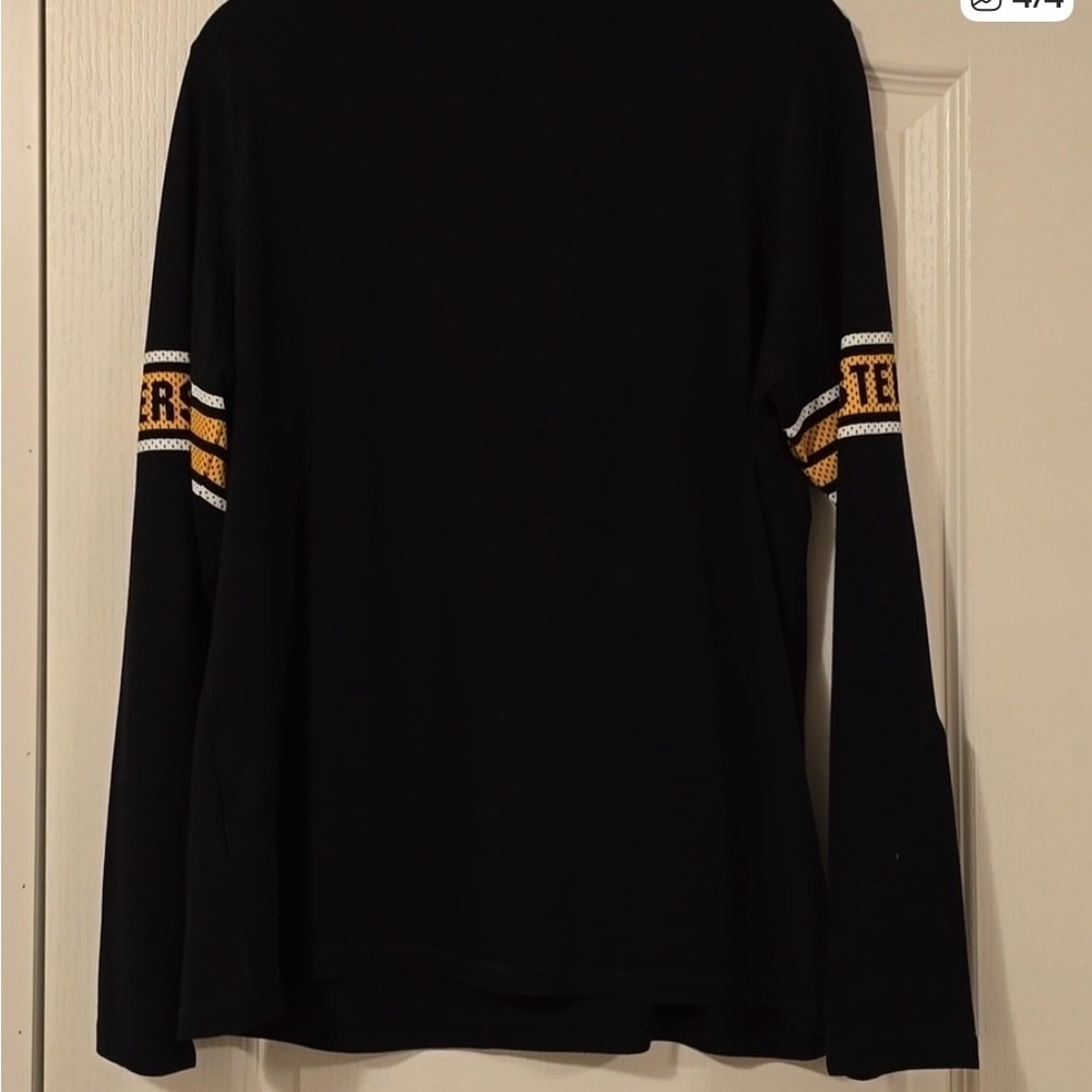 Pittsburgh Steelers Women's Lace Up Long Sleeve T - Picture 4 of 4